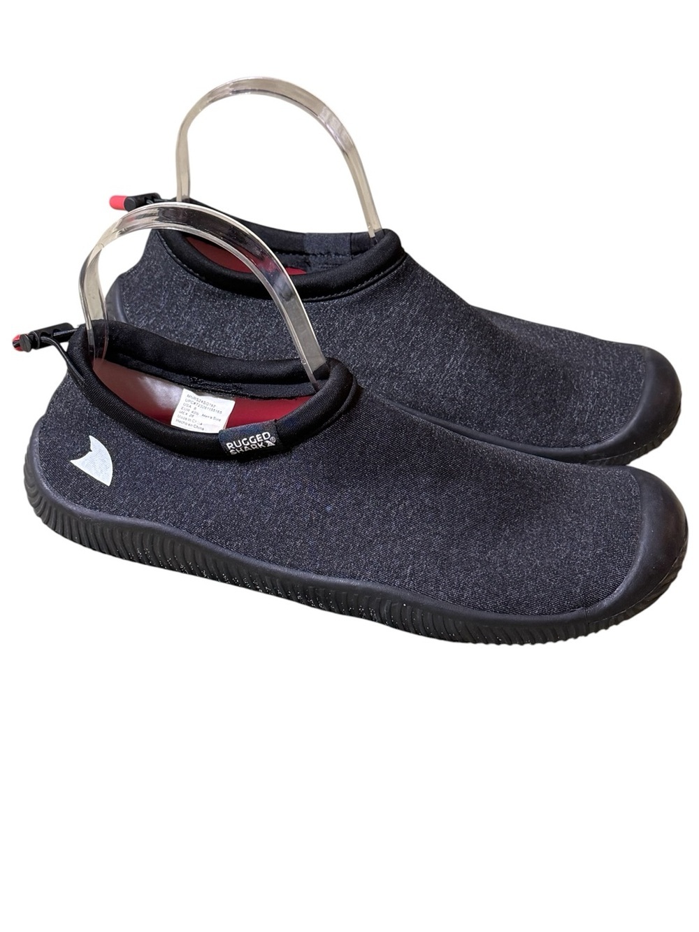 Rugged Shark Mens Riptide Water Shoes Watermocs Traction Soles Comfort Size 8